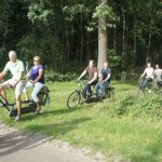 De leden van de EBK trokken er vrijdag met de tandem op uit.